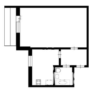 1-к квартира, вторичка, 37м2, 6/9 этаж