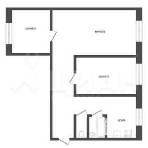 3-к квартира, вторичка, 62м2, 2/5 этаж