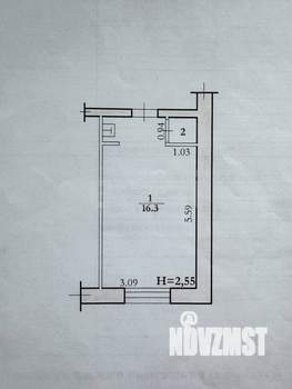 Студия квартира, вторичка, 17м2, 1/5 этаж