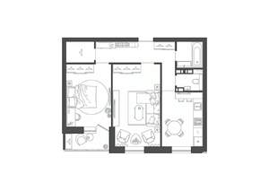 2-к квартира, строящийся дом, 58м2, 4/9 этаж