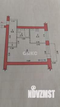 1-к квартира, вторичка, 32м2, 5/5 этаж