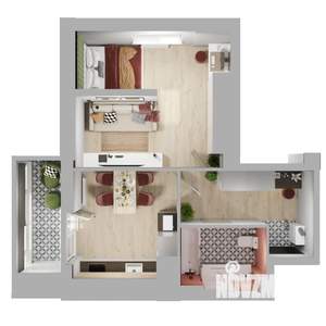 1-к квартира, вторичка, 46м2, 3/24 этаж