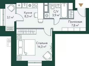 1-к квартира, вторичка, 37м2, 4/24 этаж