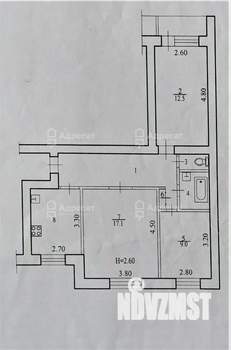 3-к квартира, вторичка, 62м2, 9/9 этаж