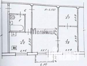 2-к квартира, вторичка, 45м2, 5/5 этаж