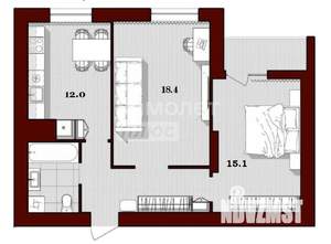 2-к квартира, вторичка, 59м2, 6/24 этаж