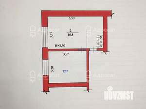 1-к квартира, вторичка, 34м2, 2/9 этаж