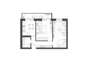 2-к квартира, строящийся дом, 52м2, 5/9 этаж