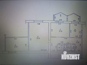 3-к квартира, вторичка, 71м2, 9/9 этаж