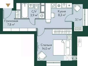1-к квартира, вторичка, 37м2, 3/24 этаж