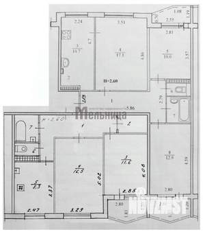 5-к квартира, вторичка, 117м2, 8/9 этаж