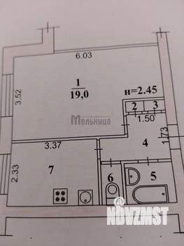 1-к квартира, вторичка, 35м2, 7/9 этаж