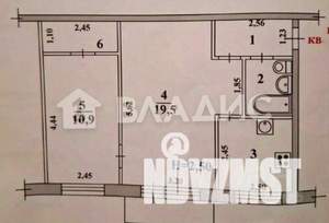 2-к квартира, вторичка, 46м2, 5/5 этаж