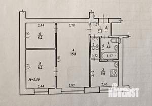 2-к квартира, вторичка, 42м2, 3/5 этаж