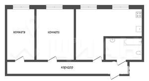 3-к квартира, вторичка, 55м2, 1/4 этаж