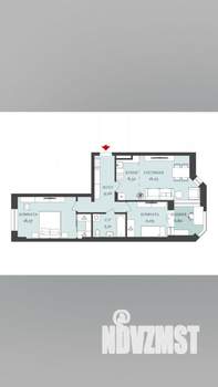 3-к квартира, вторичка, 74м2, 3/8 этаж