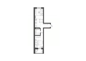 1-к квартира, строящийся дом, 41м2, 1/8 этаж