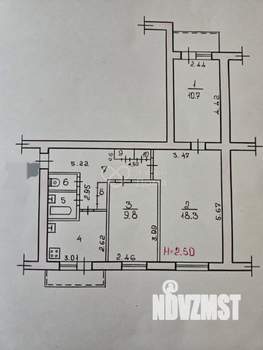 3-к квартира, вторичка, 58м2, 6/9 этаж