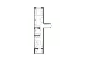 1-к квартира, строящийся дом, 41м2, 9/10 этаж