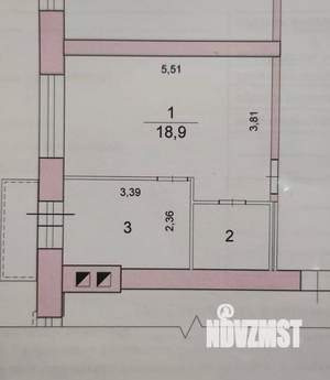 1-к квартира, вторичка, 31м2, 1/4 этаж