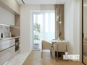 2-к квартира, строящийся дом, 58м2, 9/25 этаж