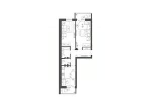 2-к квартира, строящийся дом, 61м2, 19/19 этаж