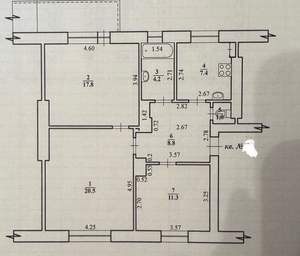 3-к квартира, вторичка, 71м2, 2/3 этаж