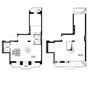 3-к квартира, вторичка, 162м2, 7/7 этаж