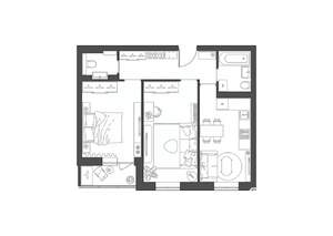 2-к квартира, строящийся дом, 57м2, 2/9 этаж