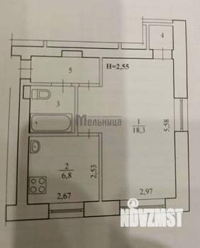 1-к квартира, вторичка, 32м2, 3/4 этаж