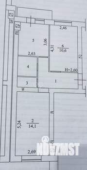 2-к квартира, вторичка, 43м2, 1/3 этаж