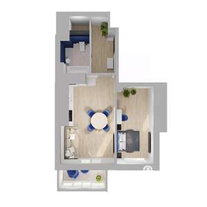 2-к квартира, вторичка, 47м2, 23/24 этаж