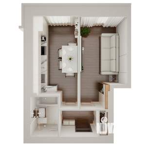 1-к квартира, вторичка, 36м2, 3/3 этаж
