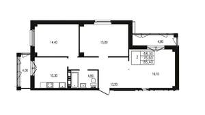 Студия квартира, вторичка, 85м2, 1/17 этаж