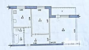 2-к квартира, вторичка, 51м2, 4/5 этаж