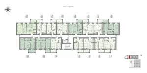 2-к квартира, строящийся дом, 45м2, 2/7 этаж