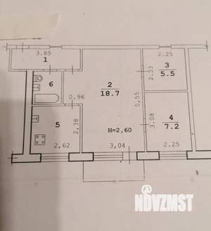 2-к квартира, вторичка, 45м2, 3/3 этаж