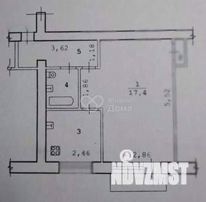 1-к квартира, вторичка, 31м2, 3/3 этаж