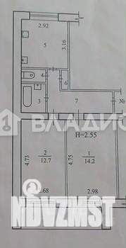 2-к квартира, вторичка, 51м2, 4/9 этаж