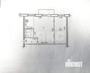 2-к квартира, вторичка, 45м2, 5/5 этаж