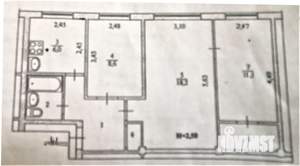 3-к квартира, вторичка, 56м2, 1/5 этаж