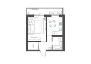 1-к квартира, строящийся дом, 34м2, 9/9 этаж