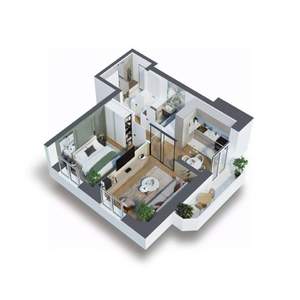2-к квартира, строящийся дом, 58м2, 9/25 этаж