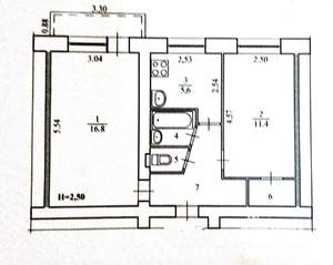 2-к квартира, вторичка, 44м2, 2/5 этаж