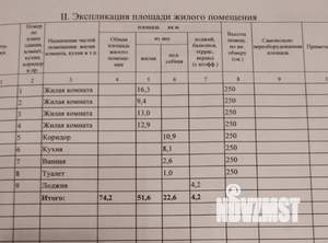 4-к квартира, вторичка, 74м2, 4/9 этаж