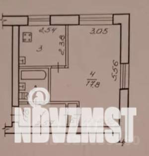 1-к квартира, вторичка, 30м2, 3/5 этаж