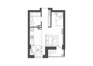 1-к квартира, строящийся дом, 31м2, 2/19 этаж