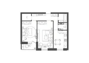 2-к квартира, строящийся дом, 58м2, 5/9 этаж