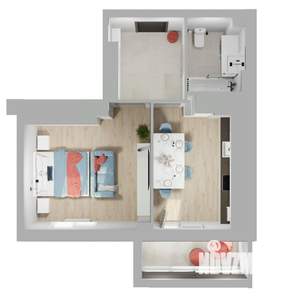 1-к квартира, вторичка, 42м2, 15/24 этаж