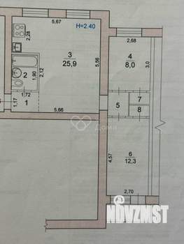 3-к квартира, вторичка, 55м2, 4/5 этаж